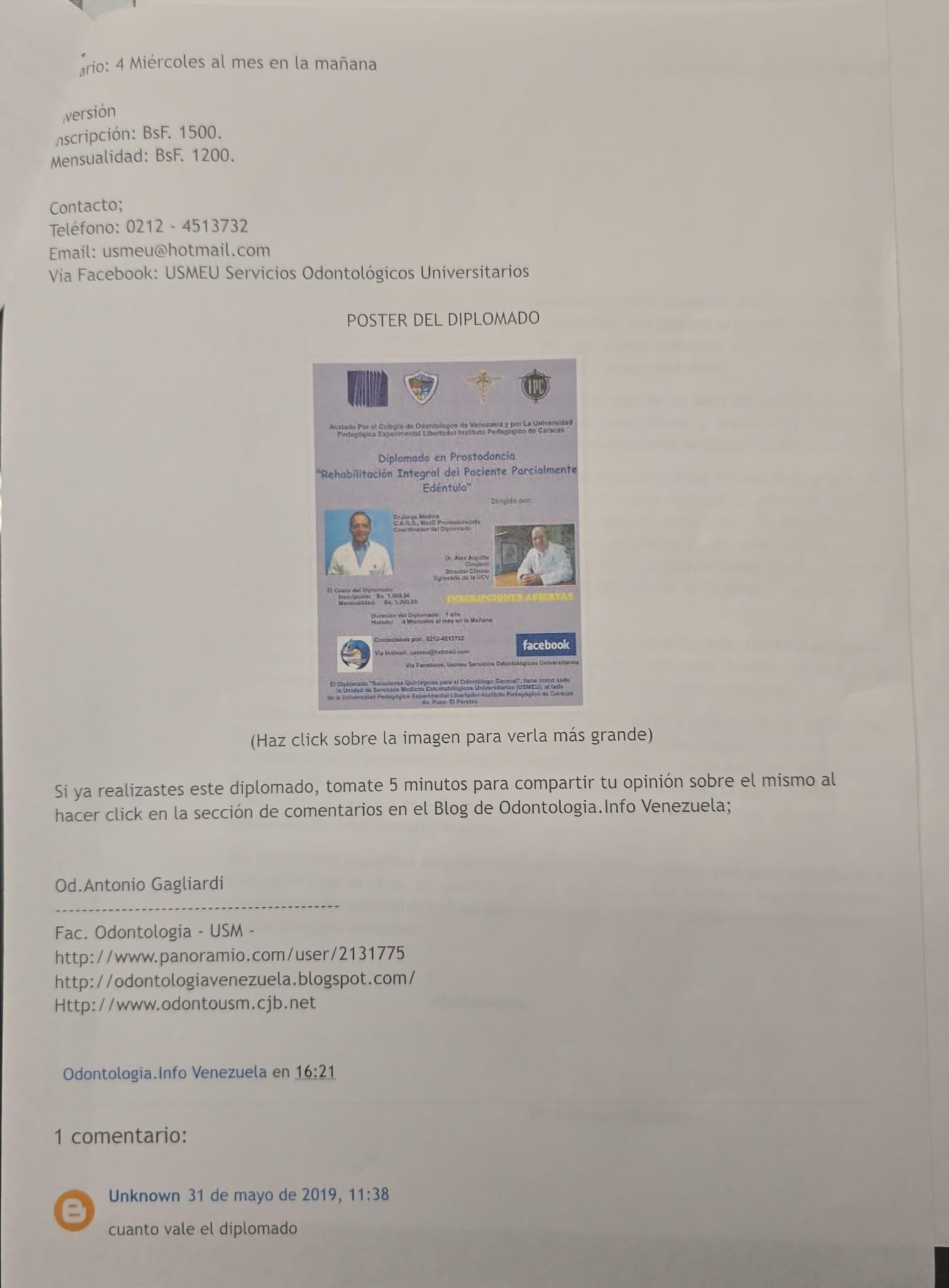 Specialist in Oral Surgery